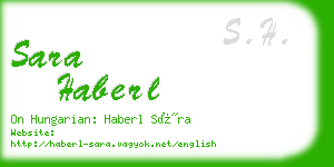 sara haberl business card